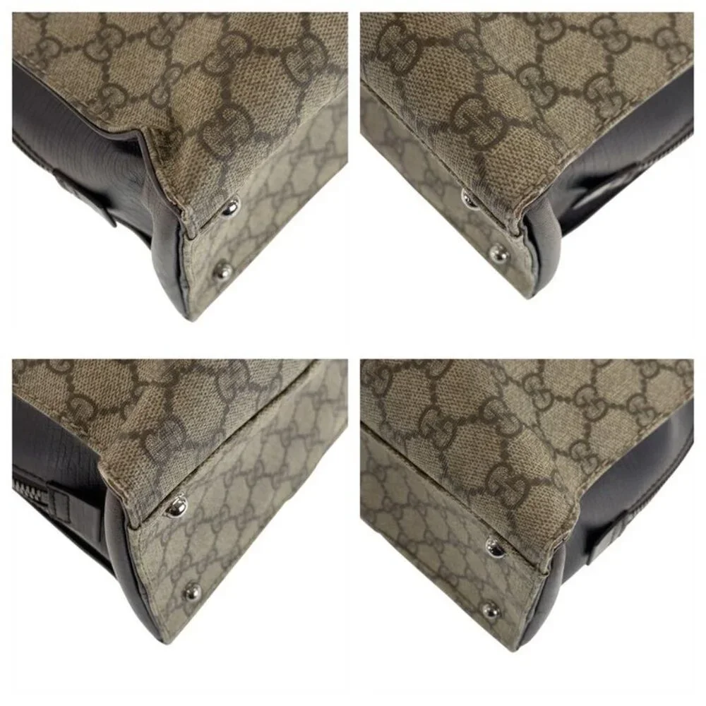 Gucci GG Supreme Canvas Leather Business Bag Handbag